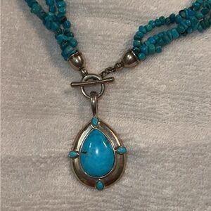Carolyn Pollack Blue Necklace with Silver Accents